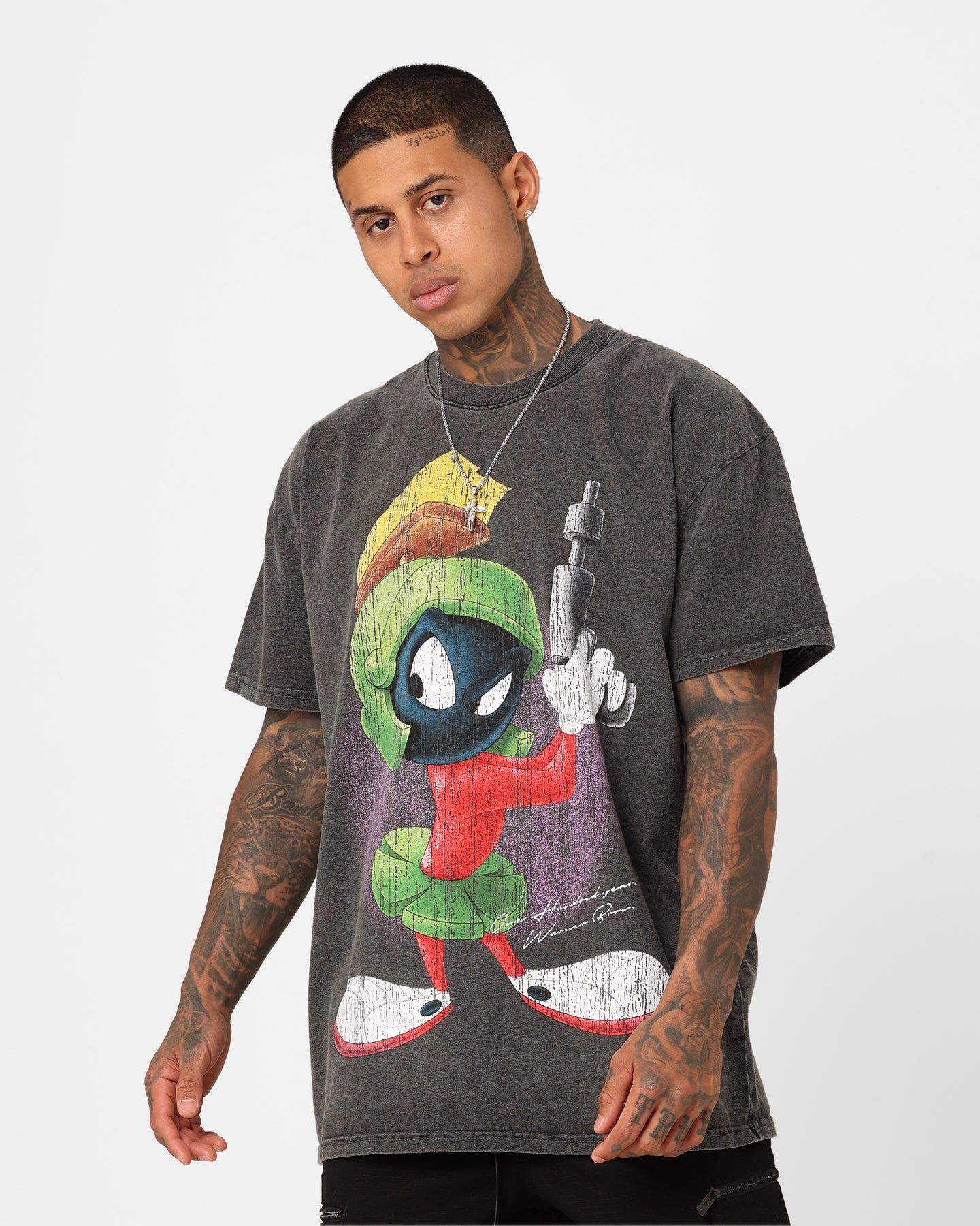American Thrift X Warner Bros. Marvin The Martian Vintage Heavyweight T-Shirt Black Wash sold by Culture Kings