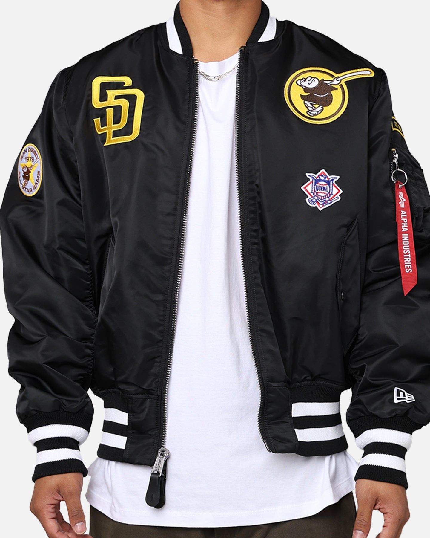 New Era X Alpha Series X MLB San Diego Padres MA-1 Bomber Jacket Black sold by Culture Kings product image thumbnail 4