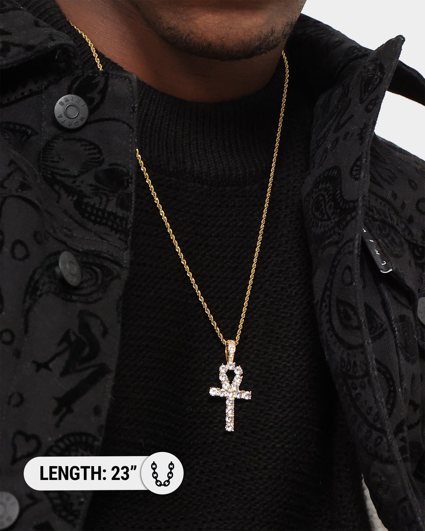 Saint Morta ANKH Cross Pendant Gold sold by Culture Kings product image thumbnail 3