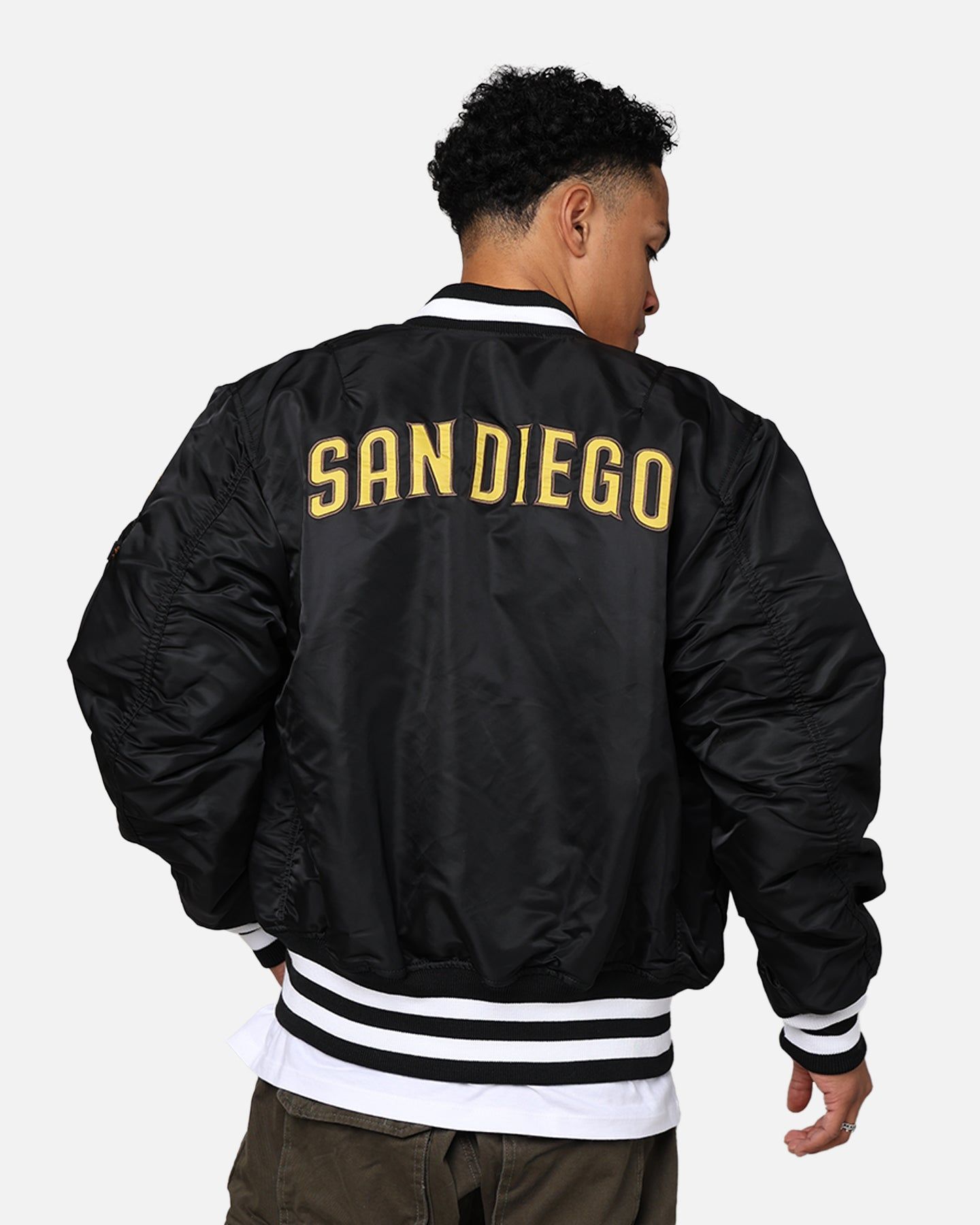 New Era X Alpha Series X MLB San Diego Padres MA-1 Bomber Jacket Black sold by Culture Kings product image thumbnail 2