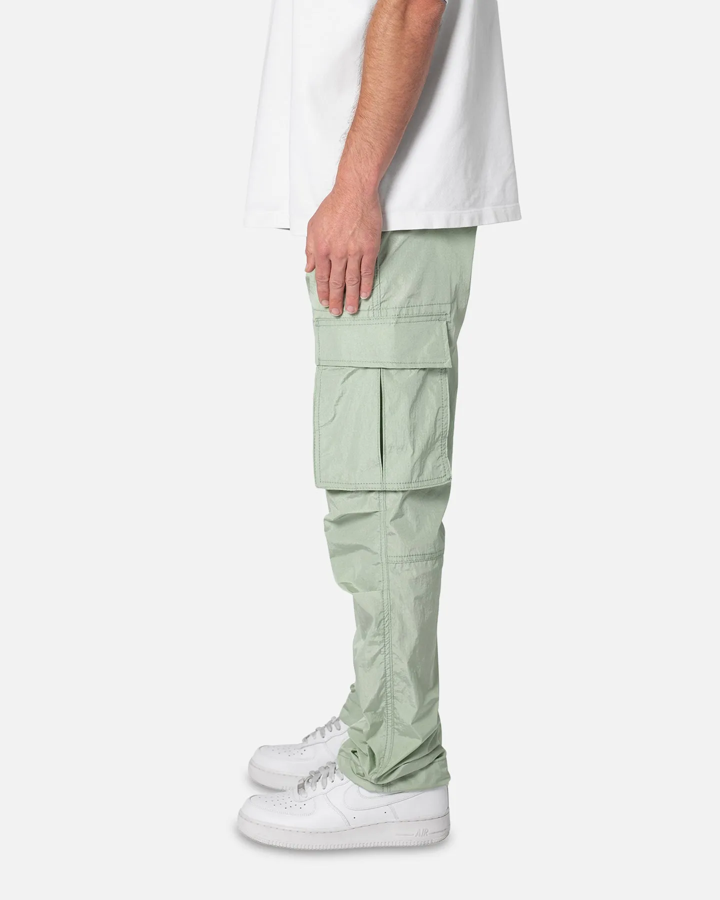 MNML Crinkle Cargo Pants Green sold by Culture Kings product image thumbnail 3