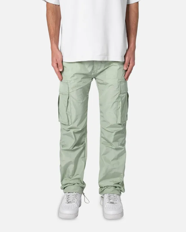 MNML Crinkle Cargo Pants Green made by Culture Kings