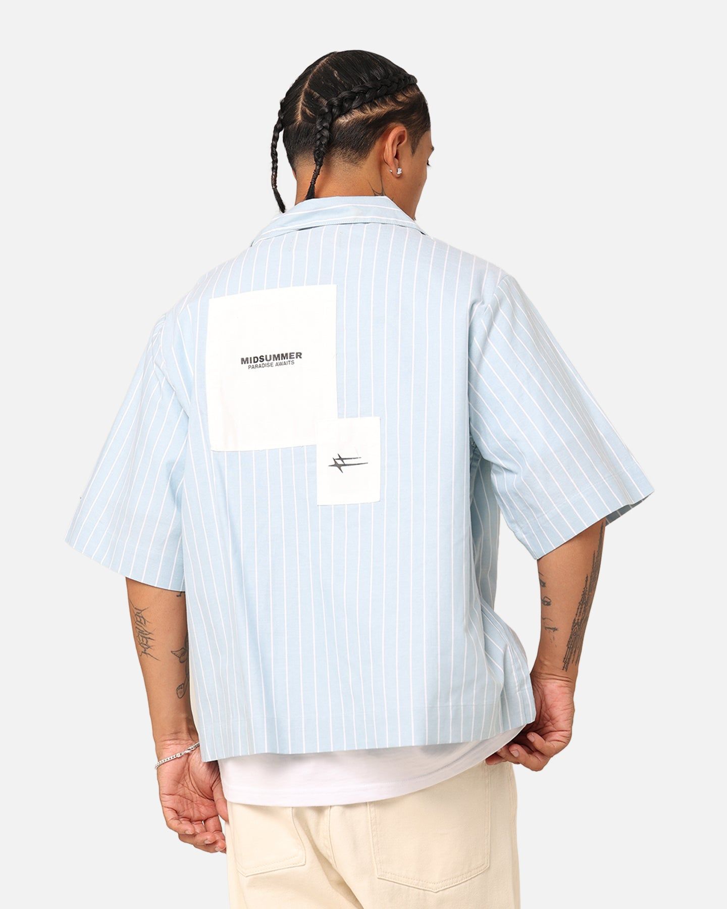 Loiter Studio Cropped Button Up Shirt Light Blue sold by Culture Kings product image thumbnail 2