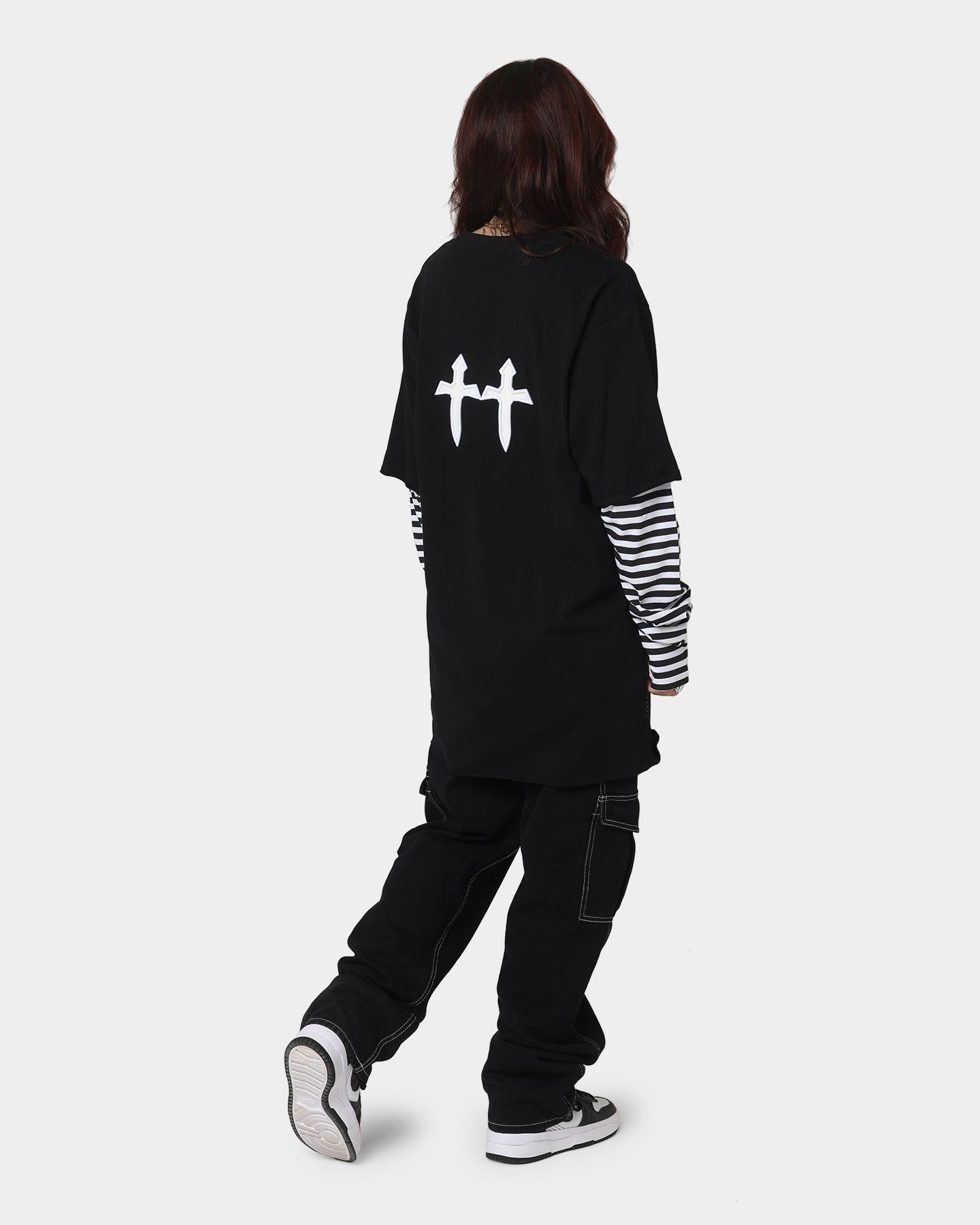 Saint Morta Jail Layered Long Sleeve T-Shirt Black/White sold by Culture Kings product image thumbnail 2