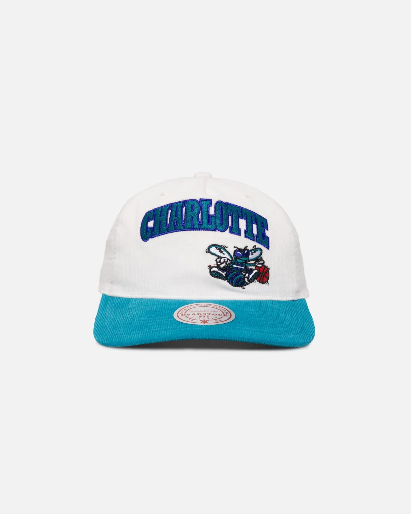 Mitchell & Ness Charlotte Hornets History Origin Snapback White/Teal sold by Culture Kings