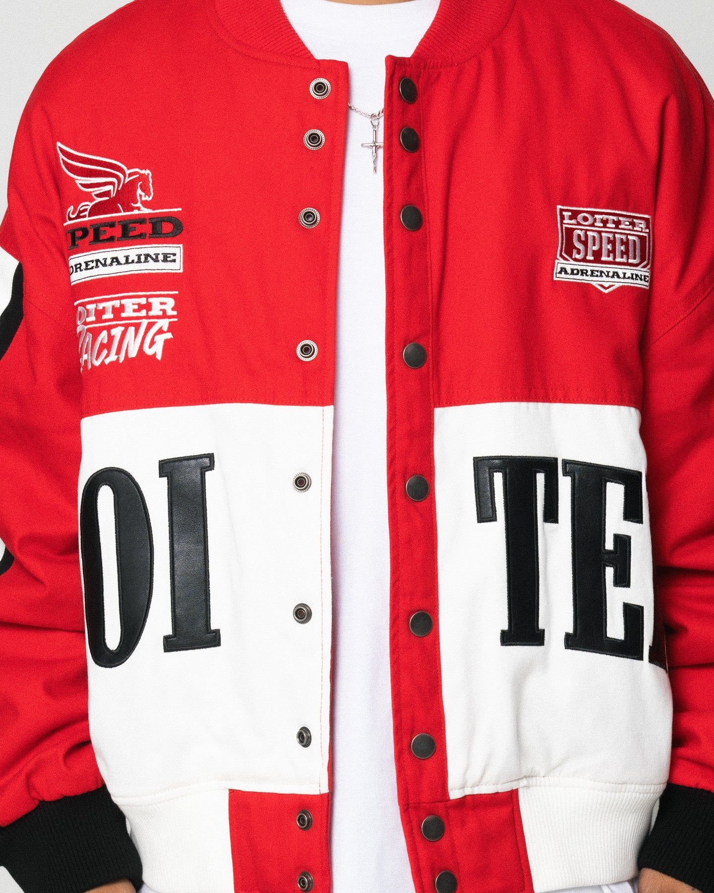 Loiter Motor Sport Jacket Red/Off White sold by Culture Kings product image thumbnail 6