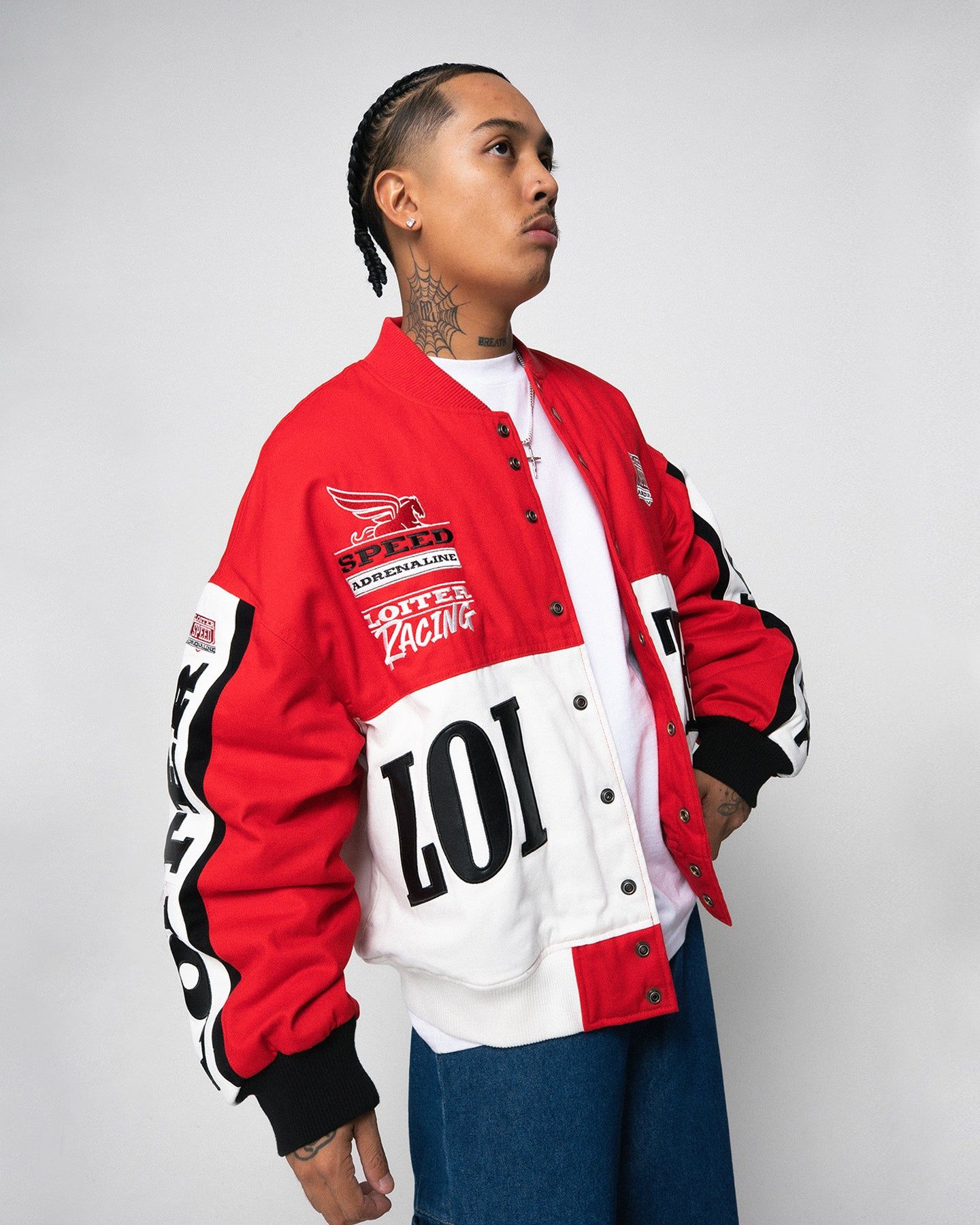 Loiter Motor Sport Jacket Red/Off White sold by Culture Kings product image thumbnail 5