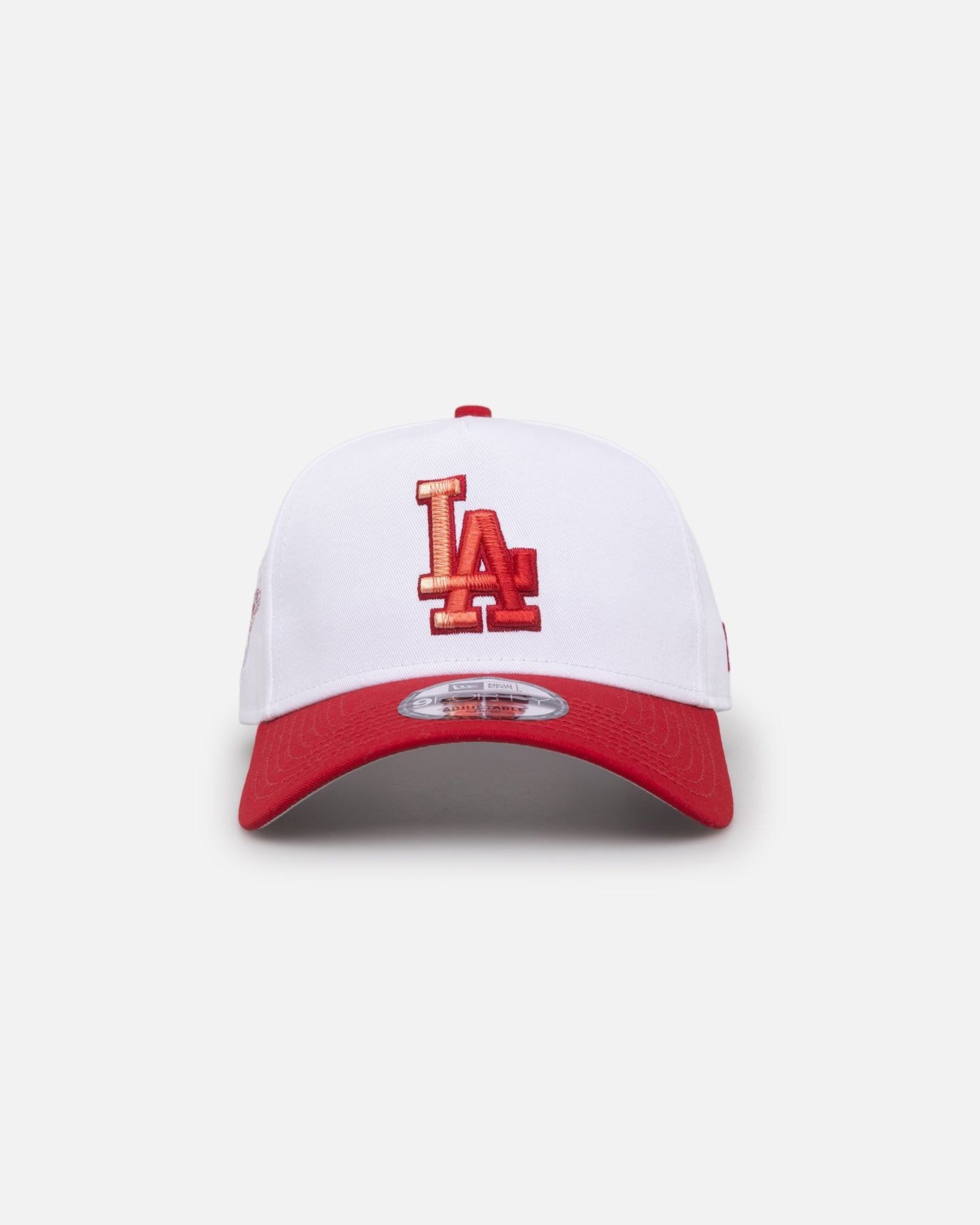 New Era Los Angeles Dodgers 'Satin Blaze' 9FORTY A-Frame Snapback White/Scarlet sold by Culture Kings