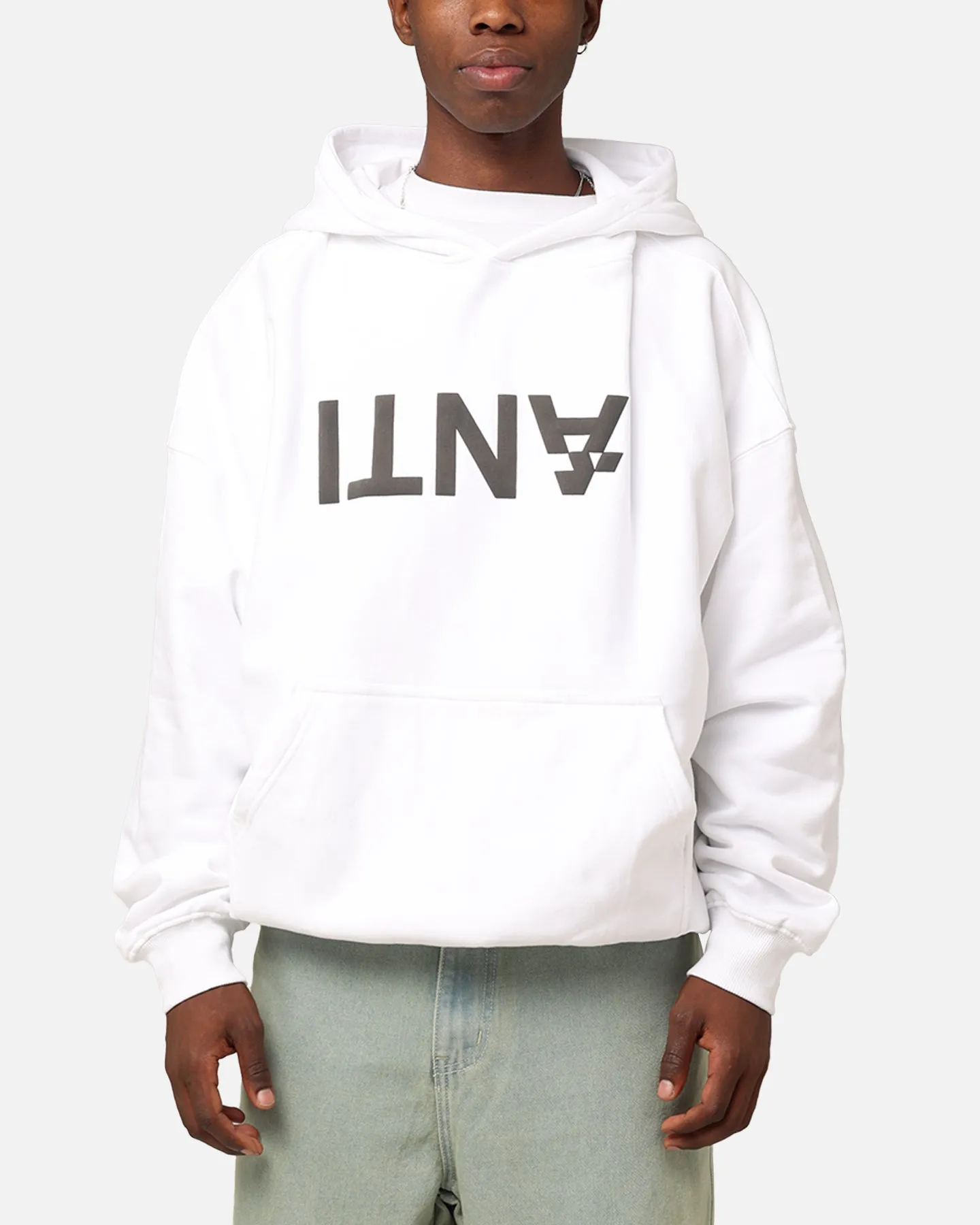 The Anti Order Anti Logo Boxy Hoodie White sold by Culture Kings