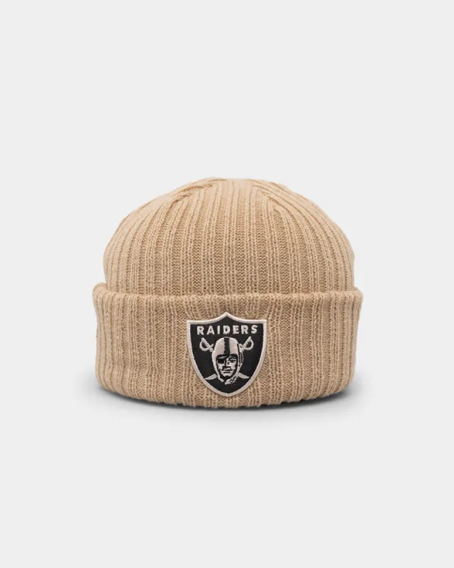 New Era Las Vegas Raiders Knitted Beanie Light Beige sold by Culture Kings