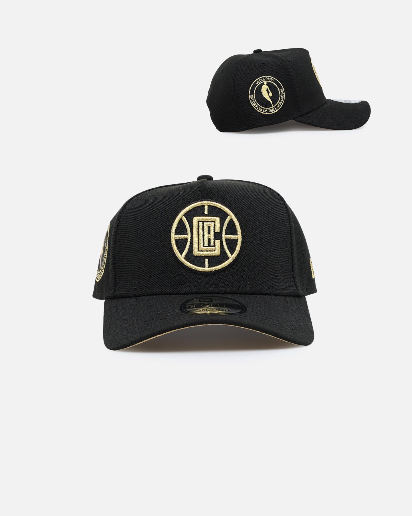 New Era Los Angeles Clippers 'NBA Gold Links' 9FORTY A-Frame Snapback Black/Gold sold by Culture Kings