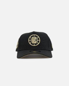 New Era Los Angeles Clippers 'NBA Gold Links' 9FORTY A-Frame Snapback Black/Gold sold by Culture Kings