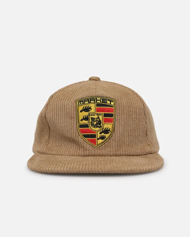 Market Ultimate Performance 5 Panel Corduroy Snapback Khaki sold by Culture Kings