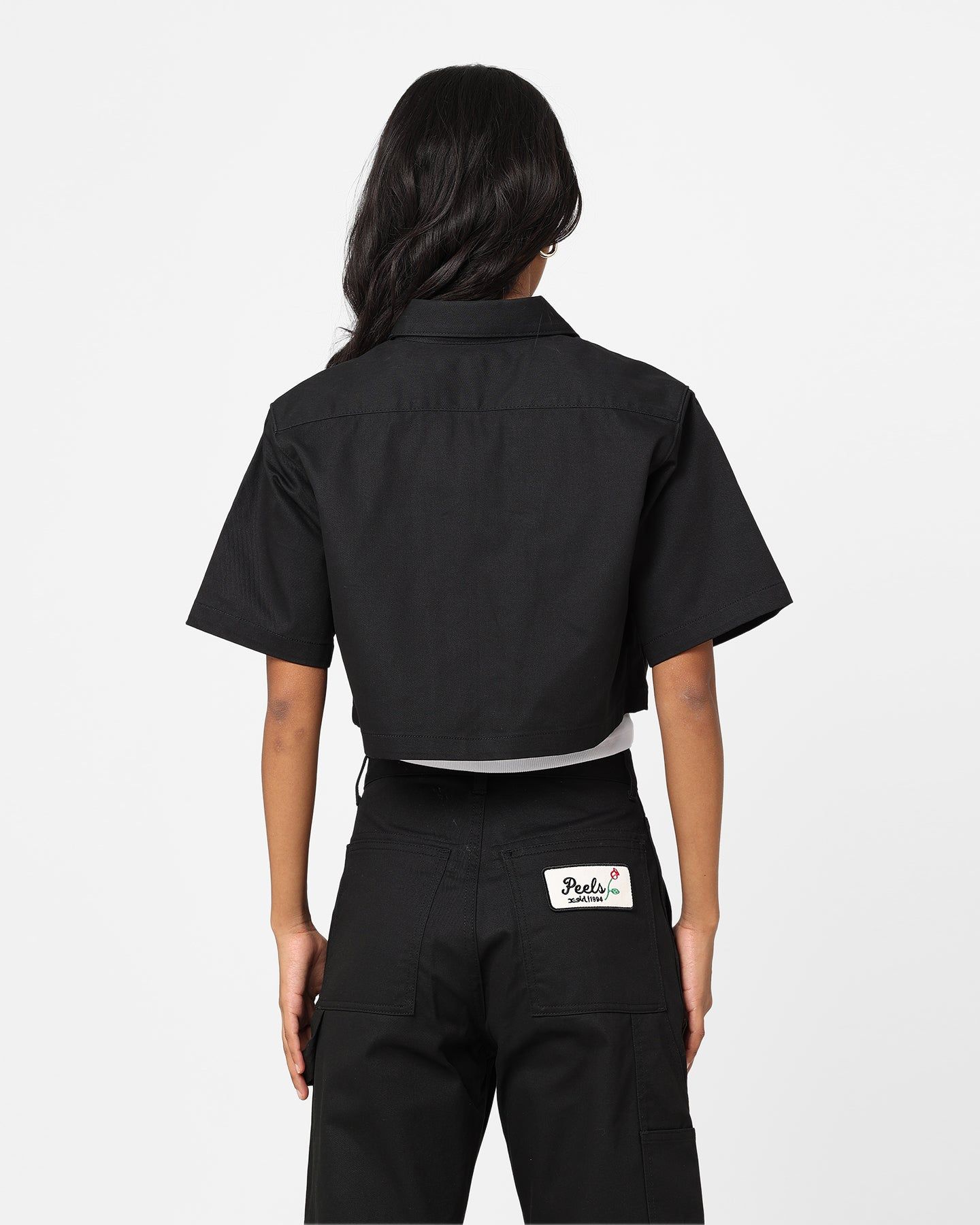 X-Girl Women's Peels Zip Up Cropped T-Shirt Black sold by Culture Kings product image thumbnail 4