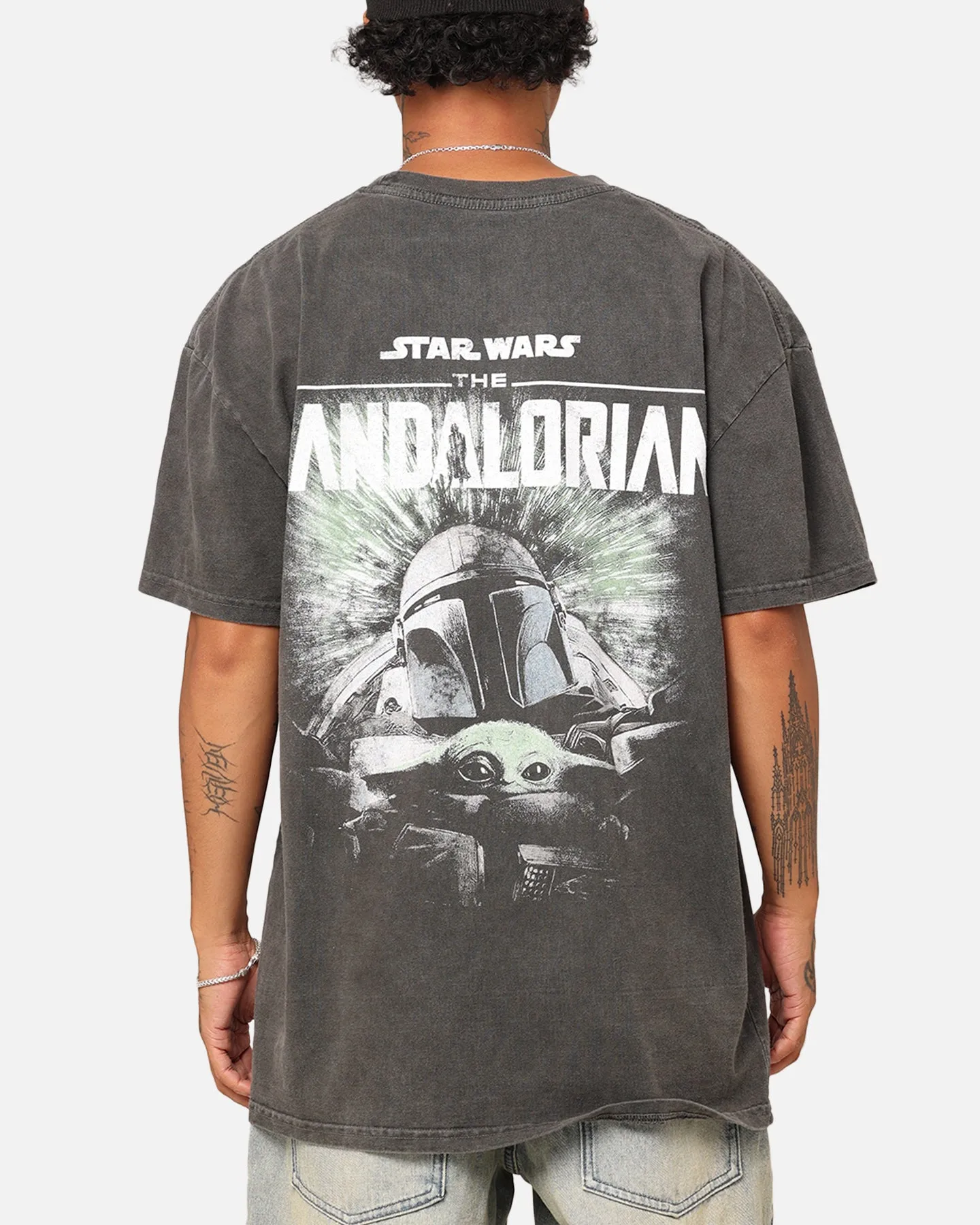 Star Wars The Mandalorian Heavyweight T-Shirt Black Wash sold by Culture Kings product image thumbnail 4