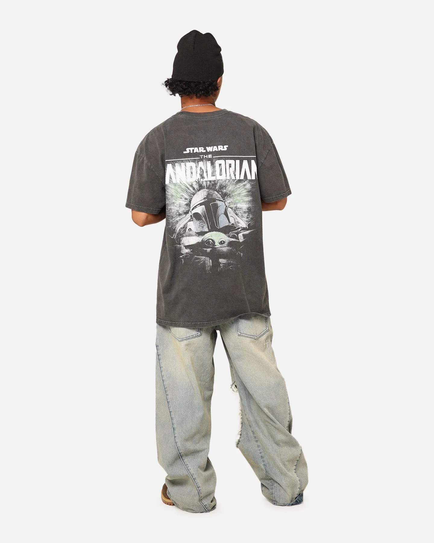 Star Wars The Mandalorian Heavyweight T-Shirt Black Wash sold by Culture Kings product image thumbnail 2