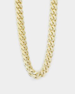Raising Hell Women's 10mm 16" Cuban Choker Chain 18K Gold Vermeil sold by Culture Kings