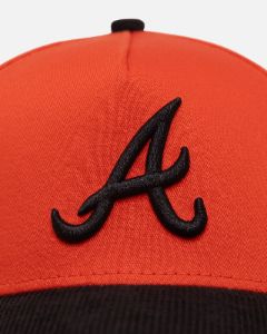 New Era Atlanta Braves 'Scary Nights' 9FORTY A-Frame Snapback Orange/Black sold by Culture Kings