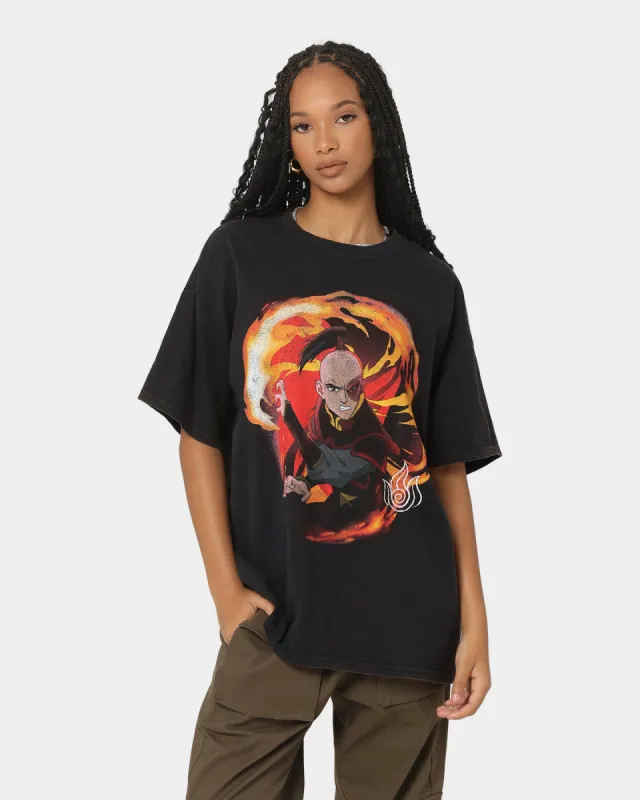Goat Crew x Avatar: The Last Airbender Fire Elements Vintage T-Shirt Black Wash sold by Culture Kings