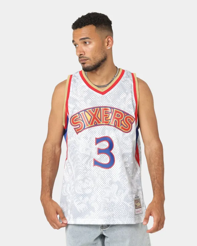 Mitchell & Ness Philadelphia 76ers Allen Iverson #3 CNY 4.0 Swingman Jersey White sold by Culture Kings