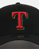 New Era Texas Rangers 'Sugar Skull Side Patch' 9FORTY A-Frame Snapback Black/Red/Green sold by Culture Kings