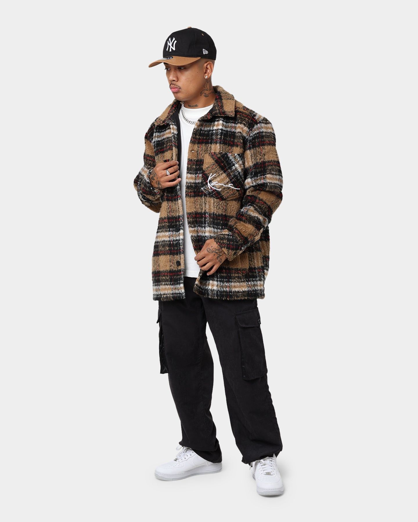 Karl Kani Chest Signature Wool Blend Jacket Sand sold by Culture Kings product image thumbnail 2