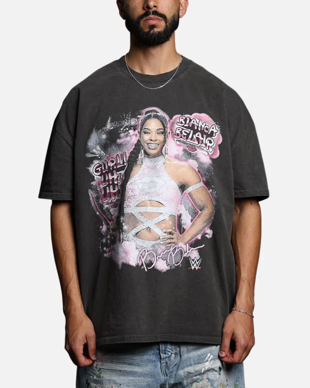 Culture Kings X WWE Bianca Belair Vintage T-Shirt Black Wash sold by Culture Kings