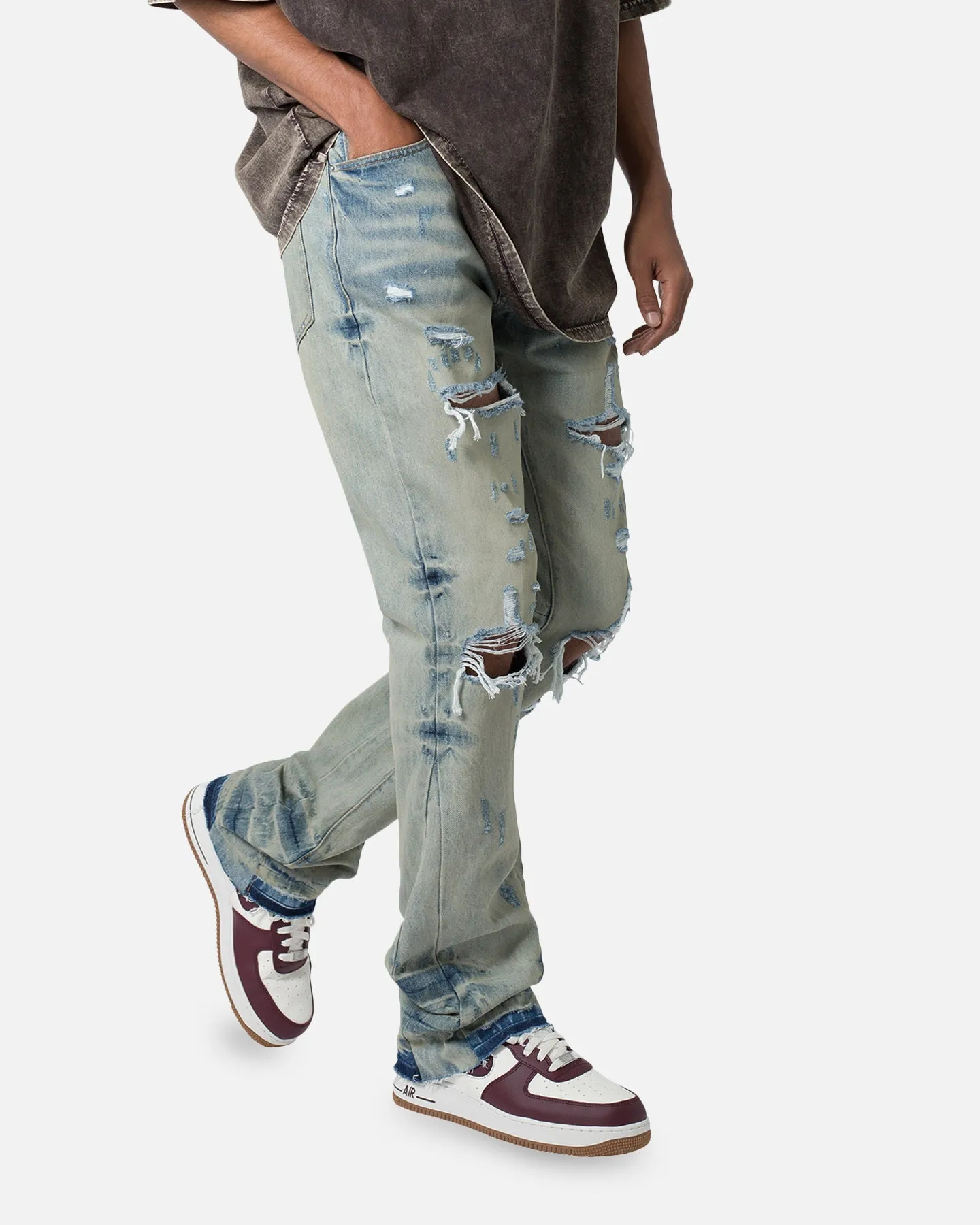 MNML B568 Flare Denim Jeans Vintage Blue sold by Culture Kings product image thumbnail 5