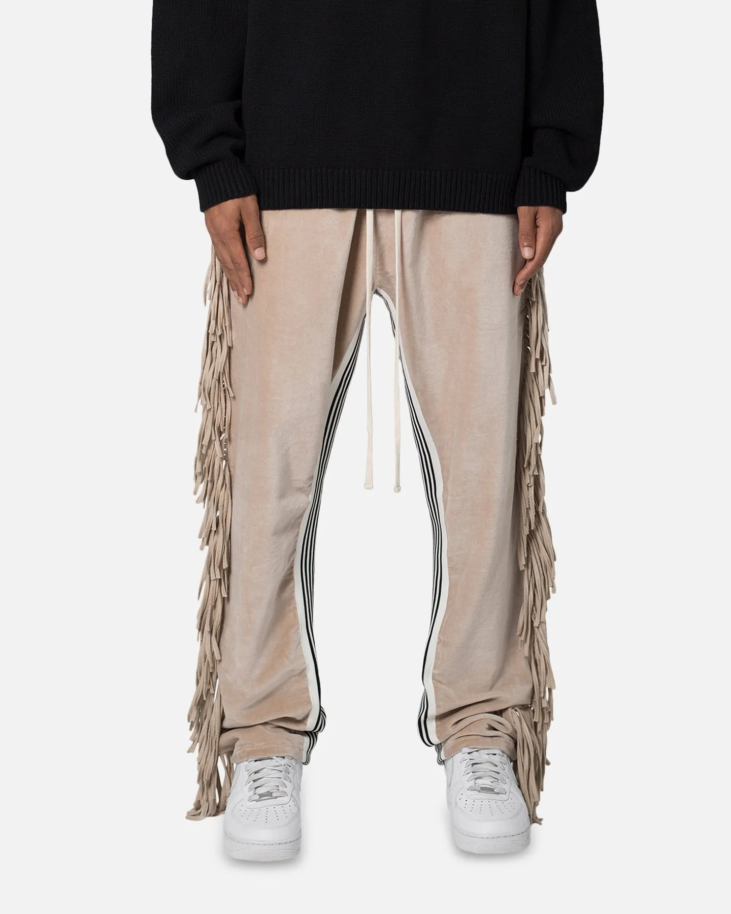MNML Fringe Velour Sweatpants Dust sold by Culture Kings