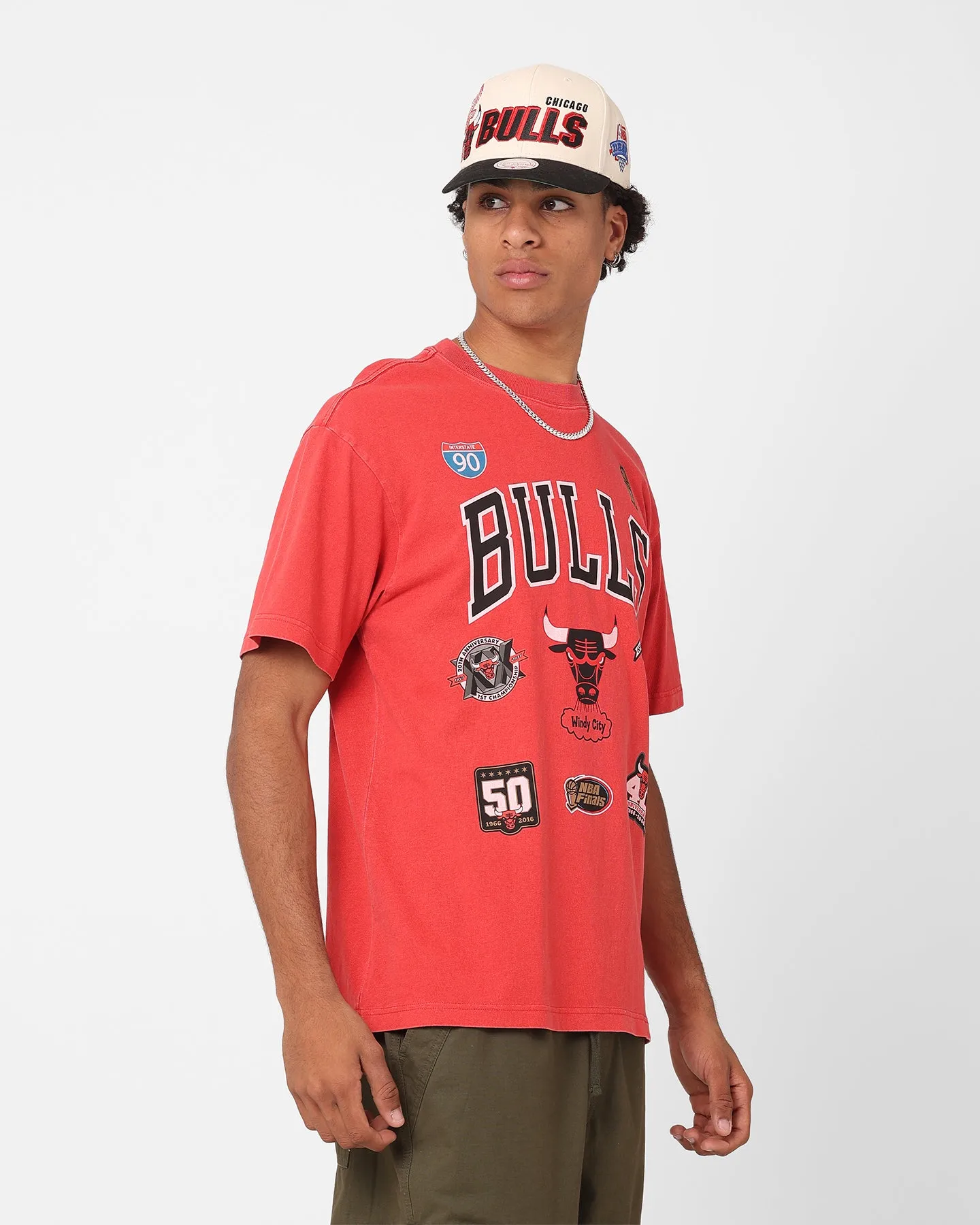 Mitchell & Ness Chicago Bulls Highway Logo T-Shirt Bulls Red sold by Culture Kings product image thumbnail 5