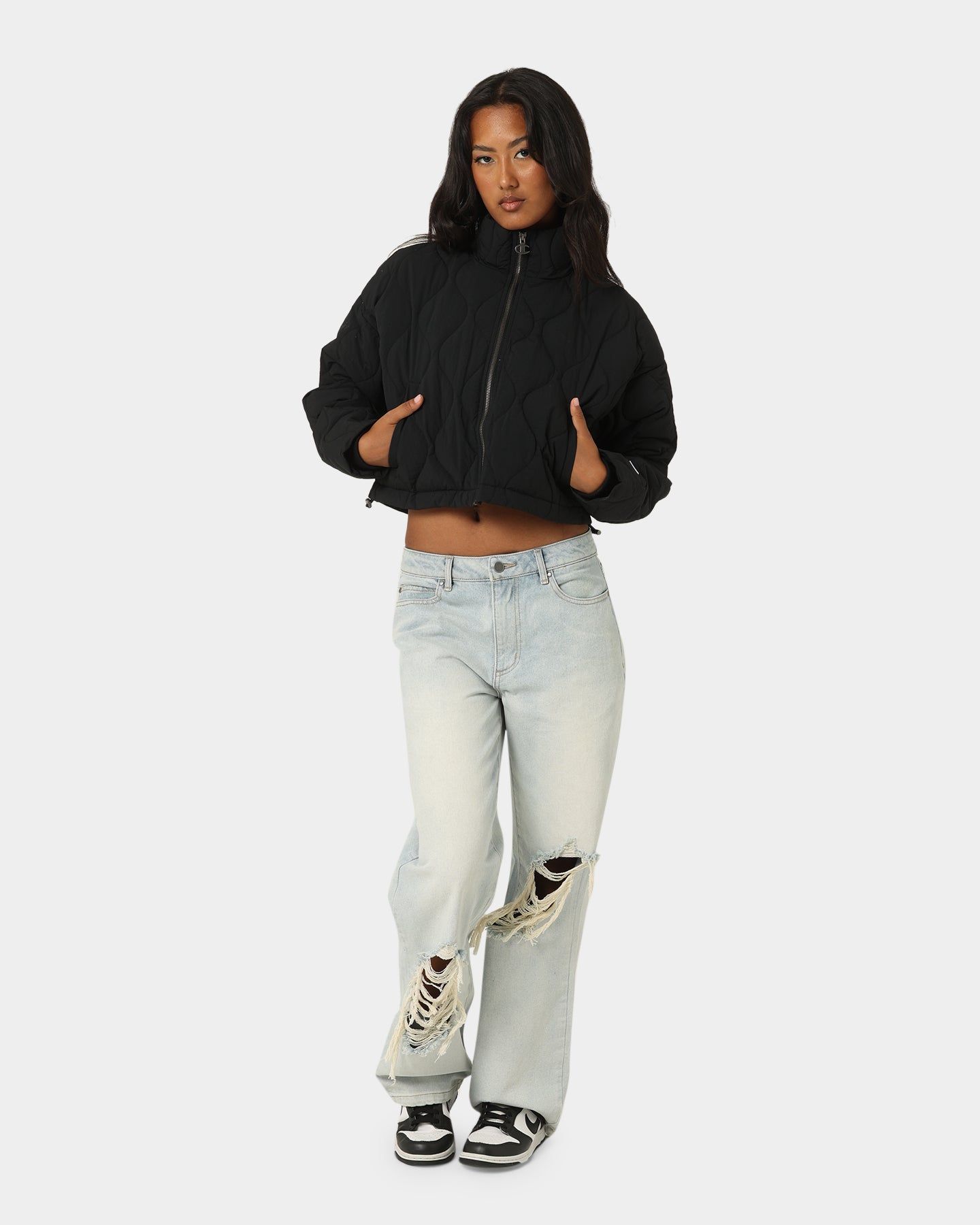 Champion Women's Lifestyle Cropped Puffer Jacket Black sold by Culture Kings product image thumbnail 2