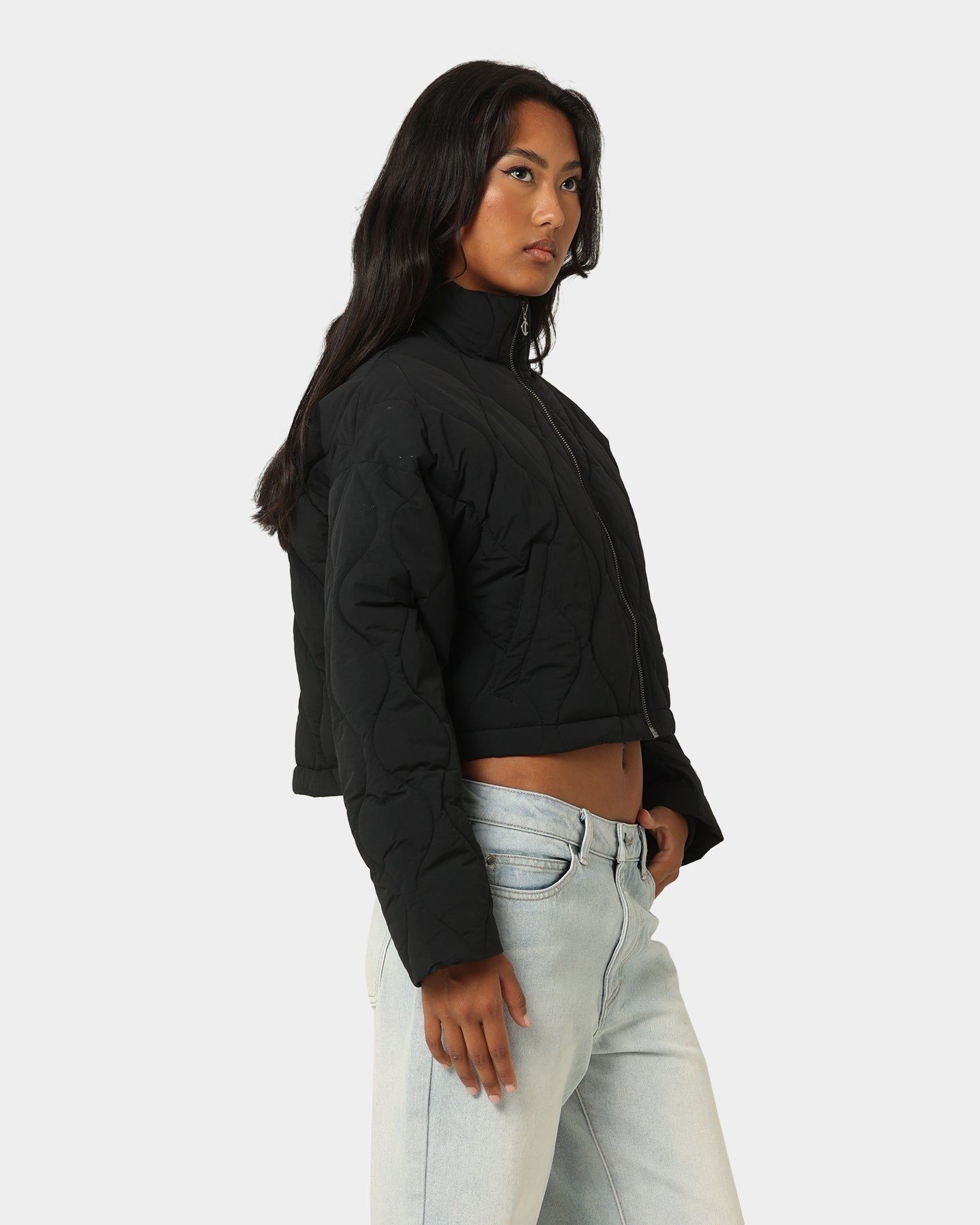 Champion Women's Lifestyle Cropped Puffer Jacket Black sold by Culture Kings product image thumbnail 5