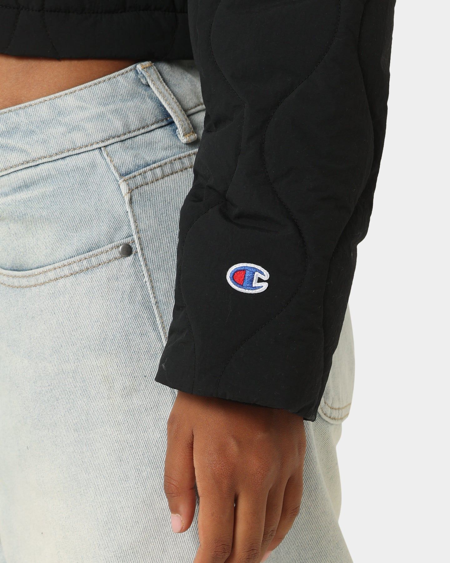 Champion Women's Lifestyle Cropped Puffer Jacket Black sold by Culture Kings product image thumbnail 7