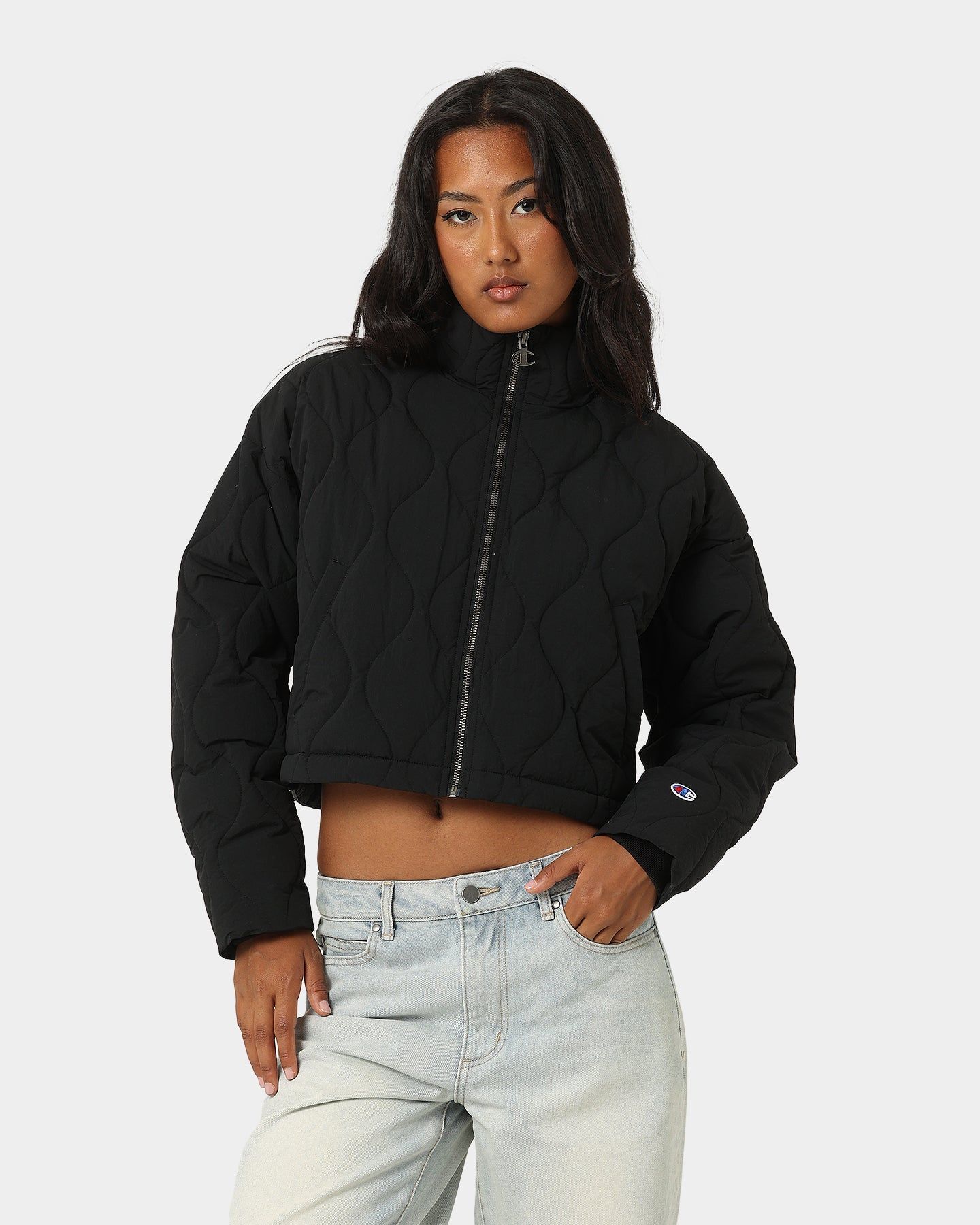 Champion Women's Lifestyle Cropped Puffer Jacket Black sold by Culture Kings