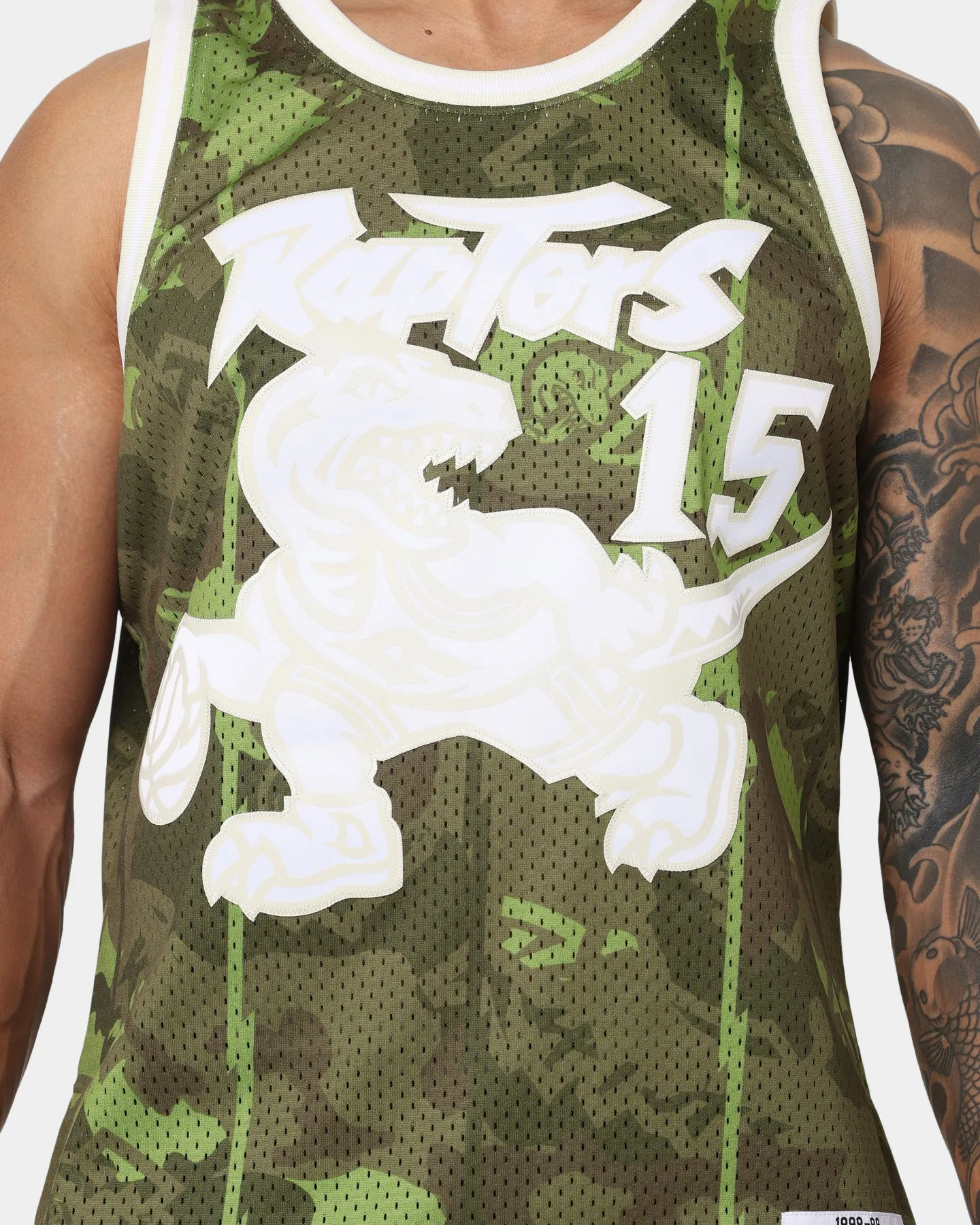 Mitchell & Ness Vince Carter Toronto Raptors '98-'99 Camo Swing Jersey Green Camo sold by Culture Kings product image thumbnail 4