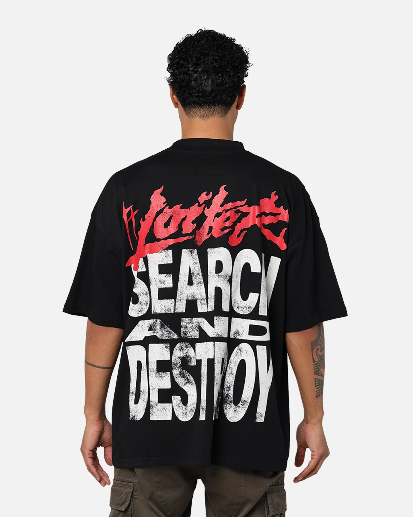 Loiter Search And Destroy Oversized T-Shirt Black sold by Culture Kings product image thumbnail 5