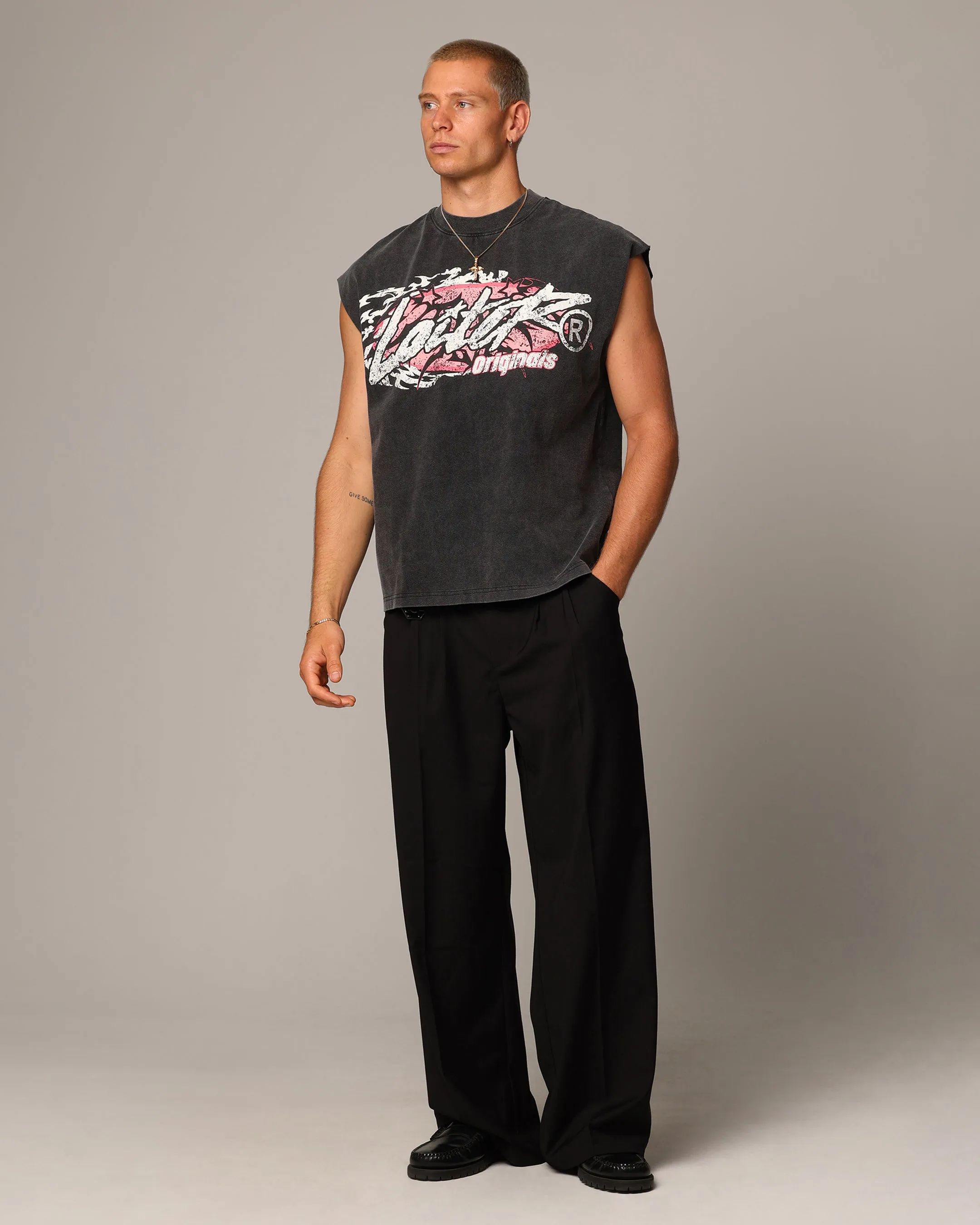 Loiter Motor Oversized Muscle T-Shirt Vintage Black sold by Culture Kings product image thumbnail 3