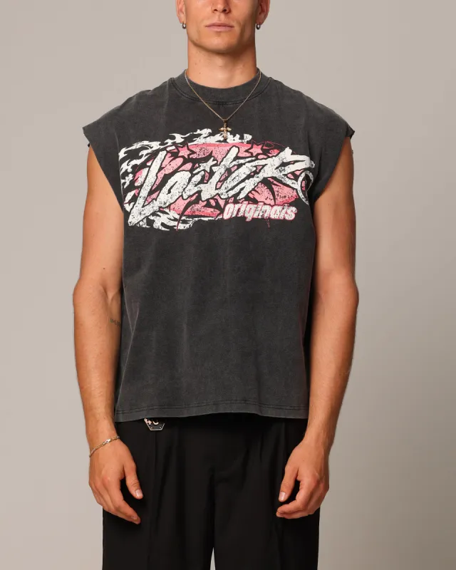 Loiter Motor Oversized Muscle T-Shirt Vintage Black sold by Culture Kings