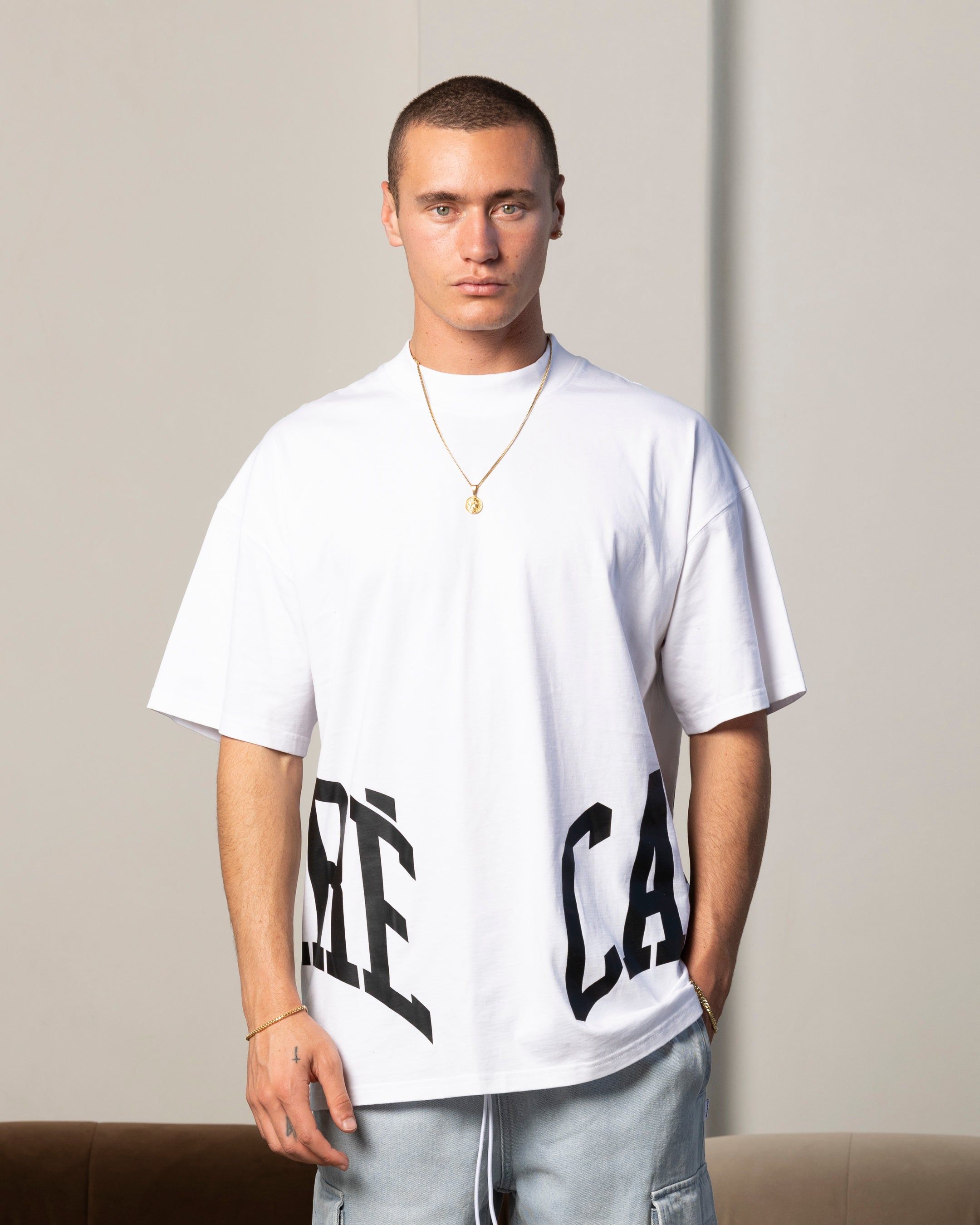Carre Double Arch Oversized T-Shirt White sold by Culture Kings