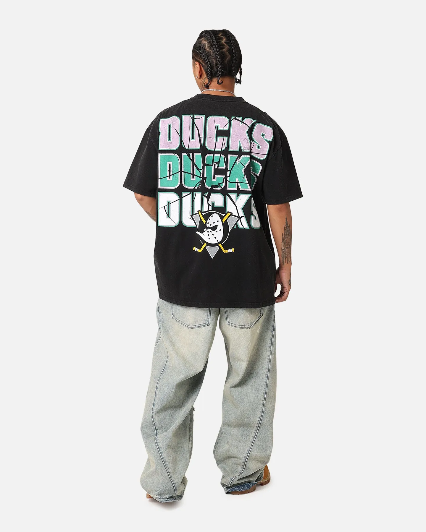 Culture Kings Anaheim Ducks Smash Heavy T-Shirt Vintage Black sold by Culture Kings product image thumbnail 4