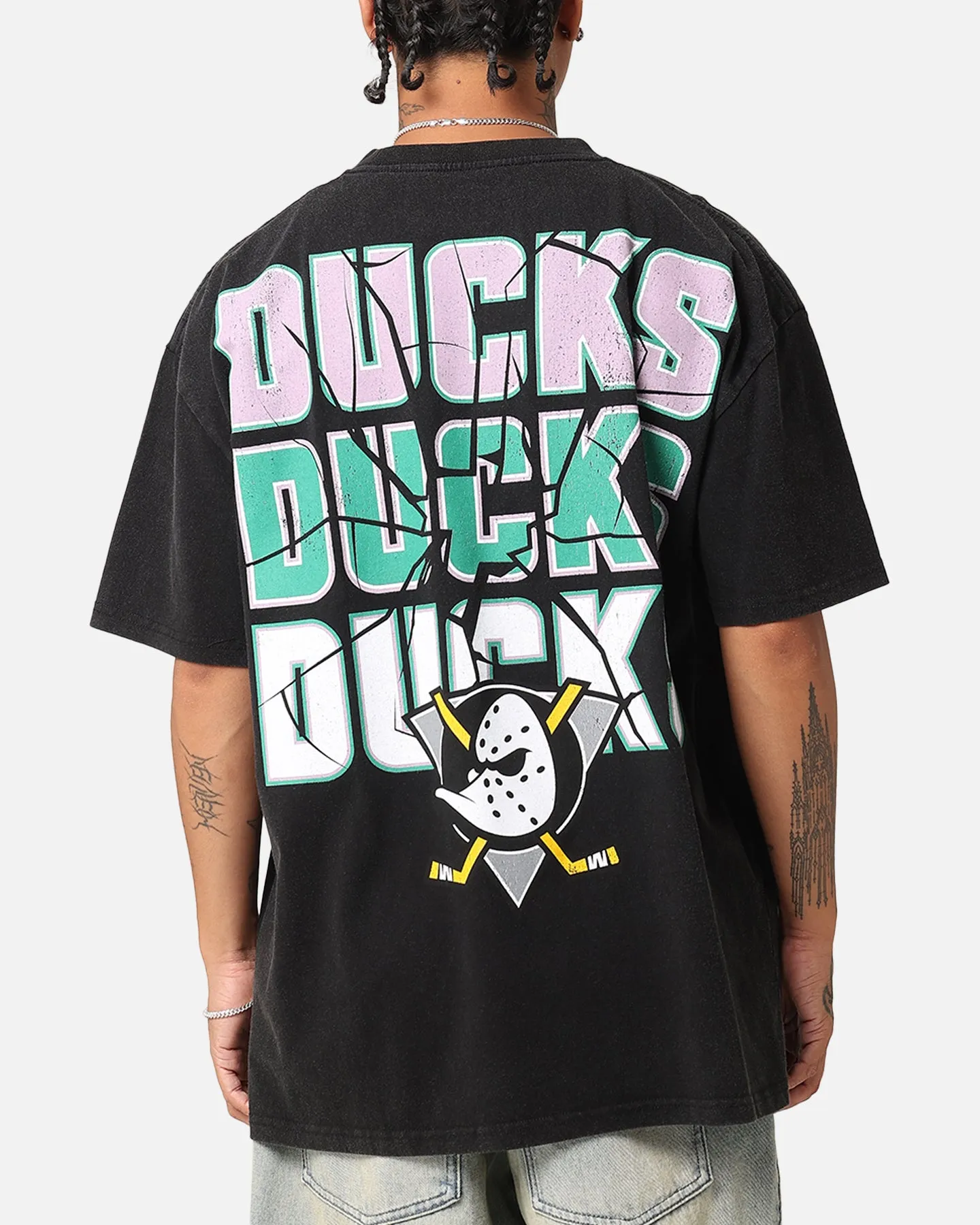 Culture Kings Anaheim Ducks Smash Heavy T-Shirt Vintage Black sold by Culture Kings product image thumbnail 2