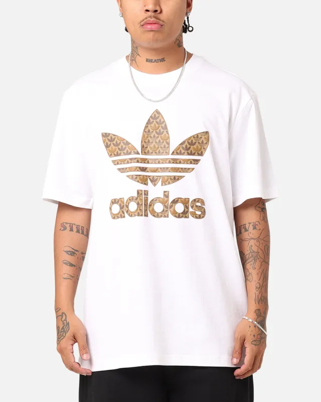 Adidas Classic Monogram T-Shirt White/Earth Strata sold by Culture Kings