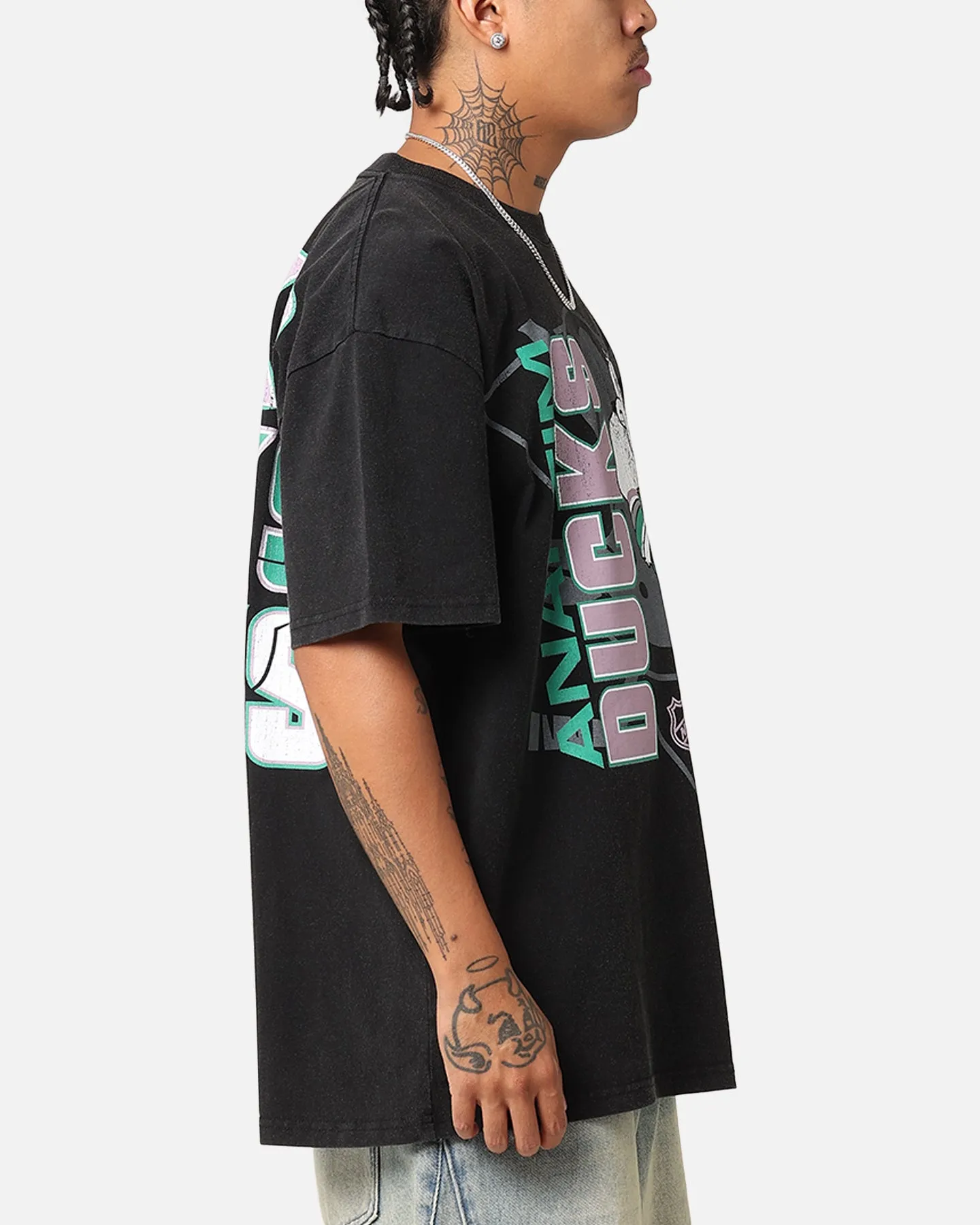 Culture Kings Anaheim Ducks Smash Heavy T-Shirt Vintage Black sold by Culture Kings product image thumbnail 5