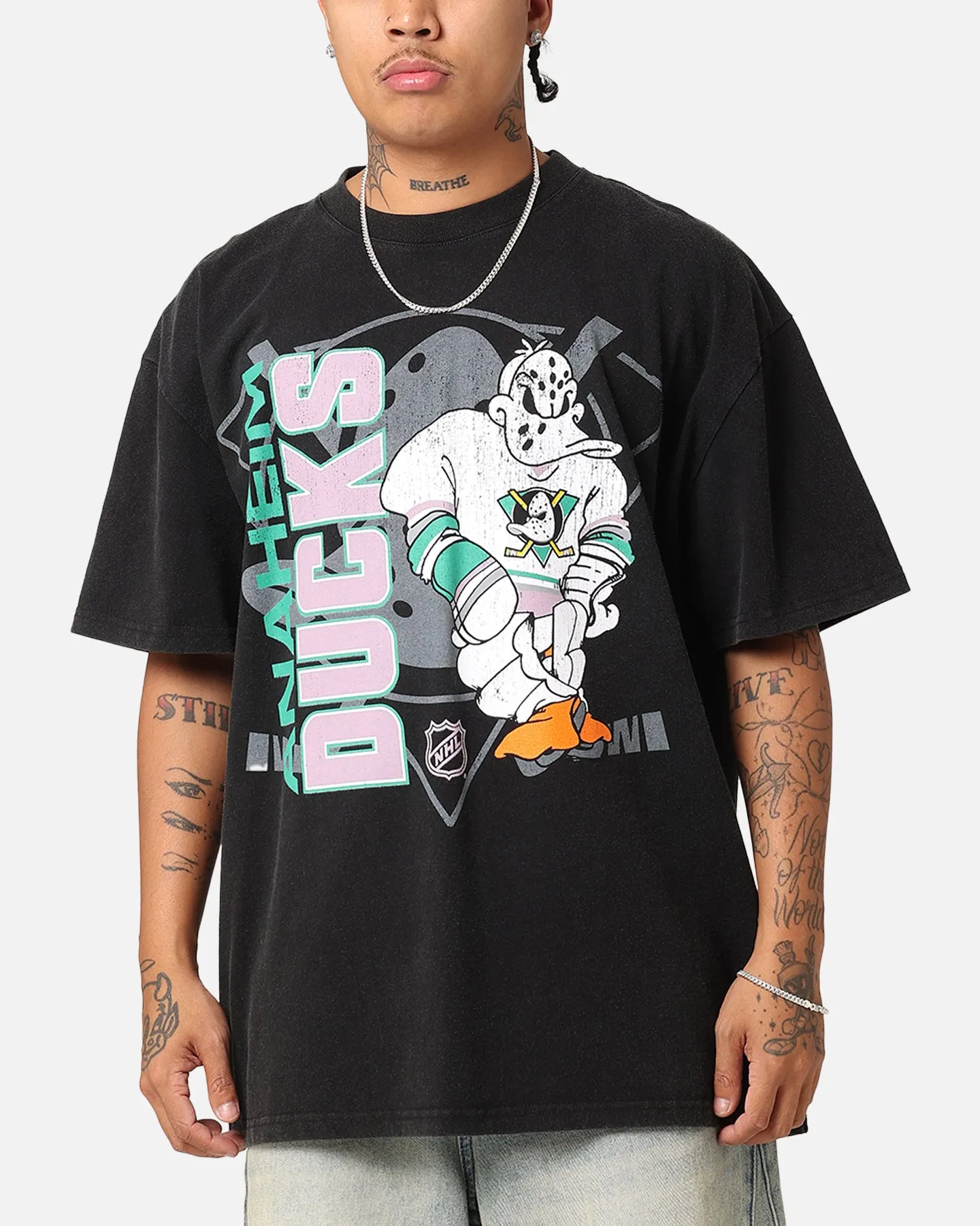 Culture Kings Anaheim Ducks Smash Heavy T-Shirt Vintage Black sold by Culture Kings