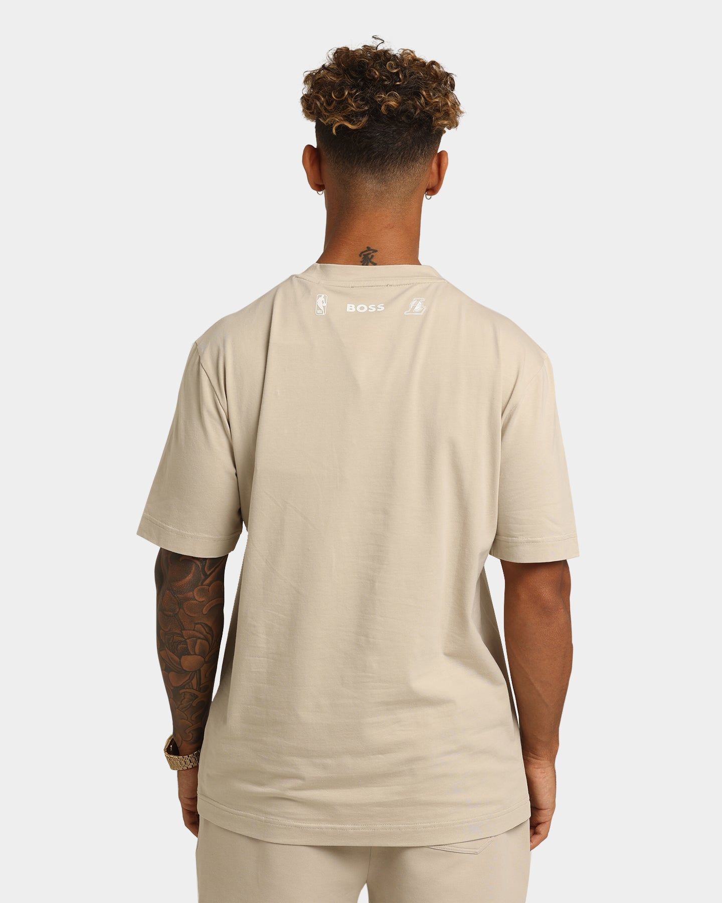 Hugo Boss X NBA Basic Los Angeles Lakers Short Sleeve T-Shirt Light Beige sold by Culture Kings product image thumbnail 4