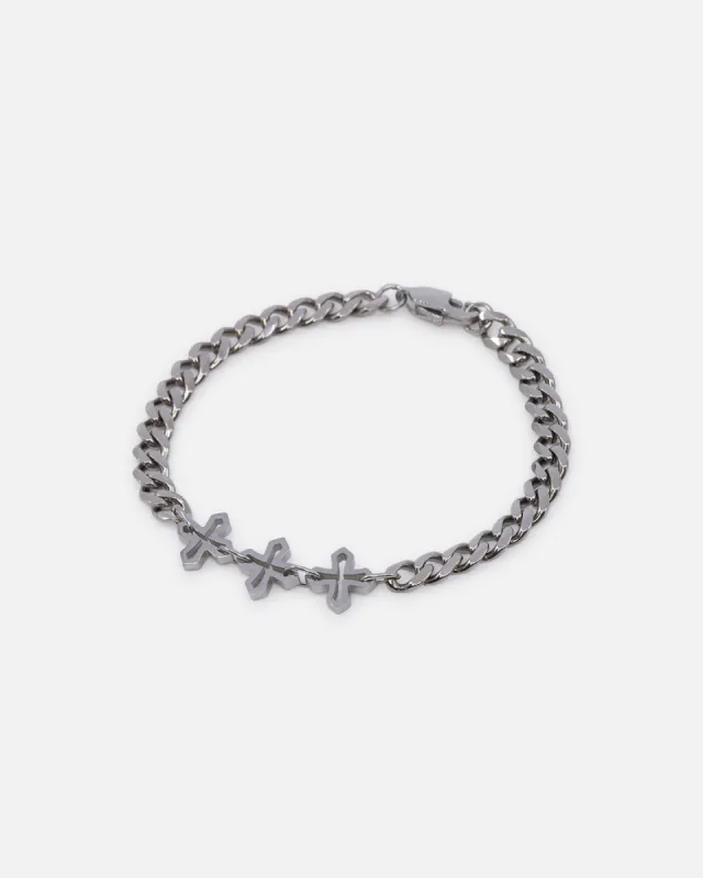 Saint Morta Amalgam Cuban Bracelet Stainless Steel sold by Culture Kings