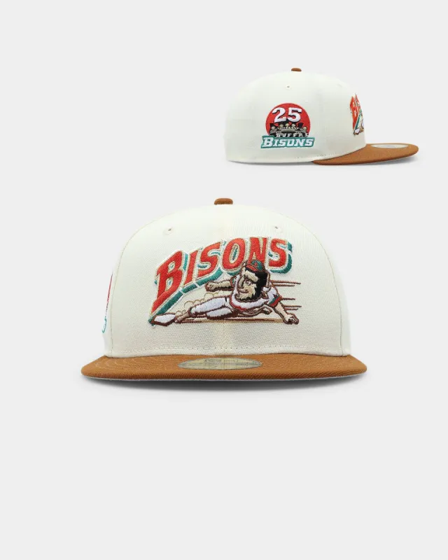 New Era Buffalo Bisons 'Toasted Peanut' 2-Tone 59FIFTY Fitted White sold by Culture Kings