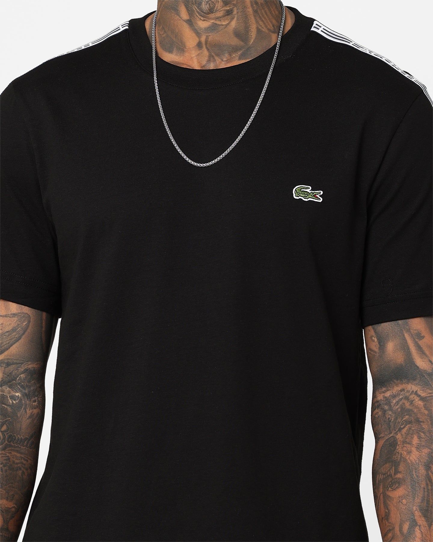 Lacoste Logo Tape Jersey T-Shirt Black sold by Culture Kings product image thumbnail 3