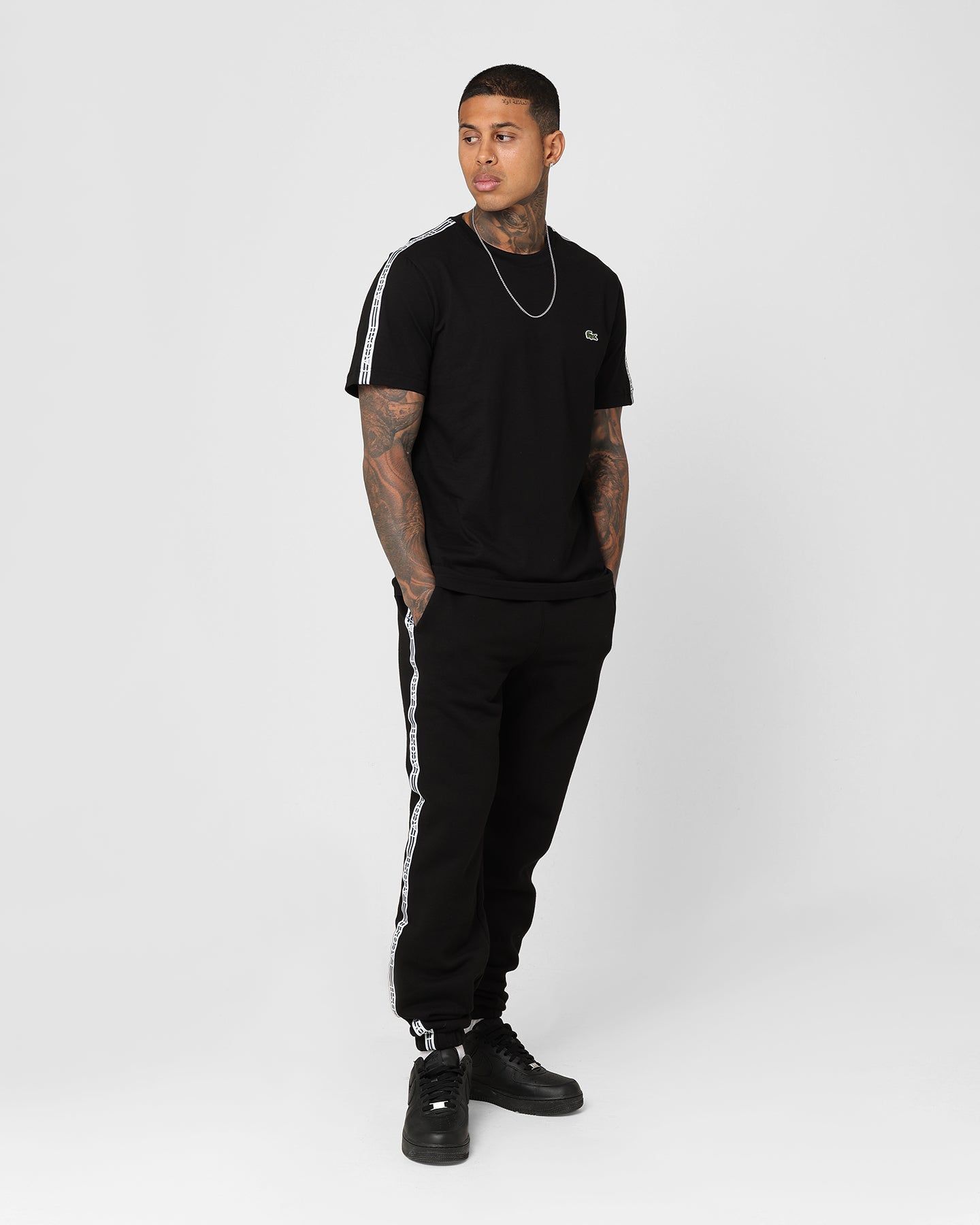 Lacoste Logo Tape Jersey T-Shirt Black sold by Culture Kings product image thumbnail 2