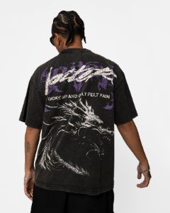 Loiter Pain Vintage T-Shirt Black Wash sold by Culture Kings